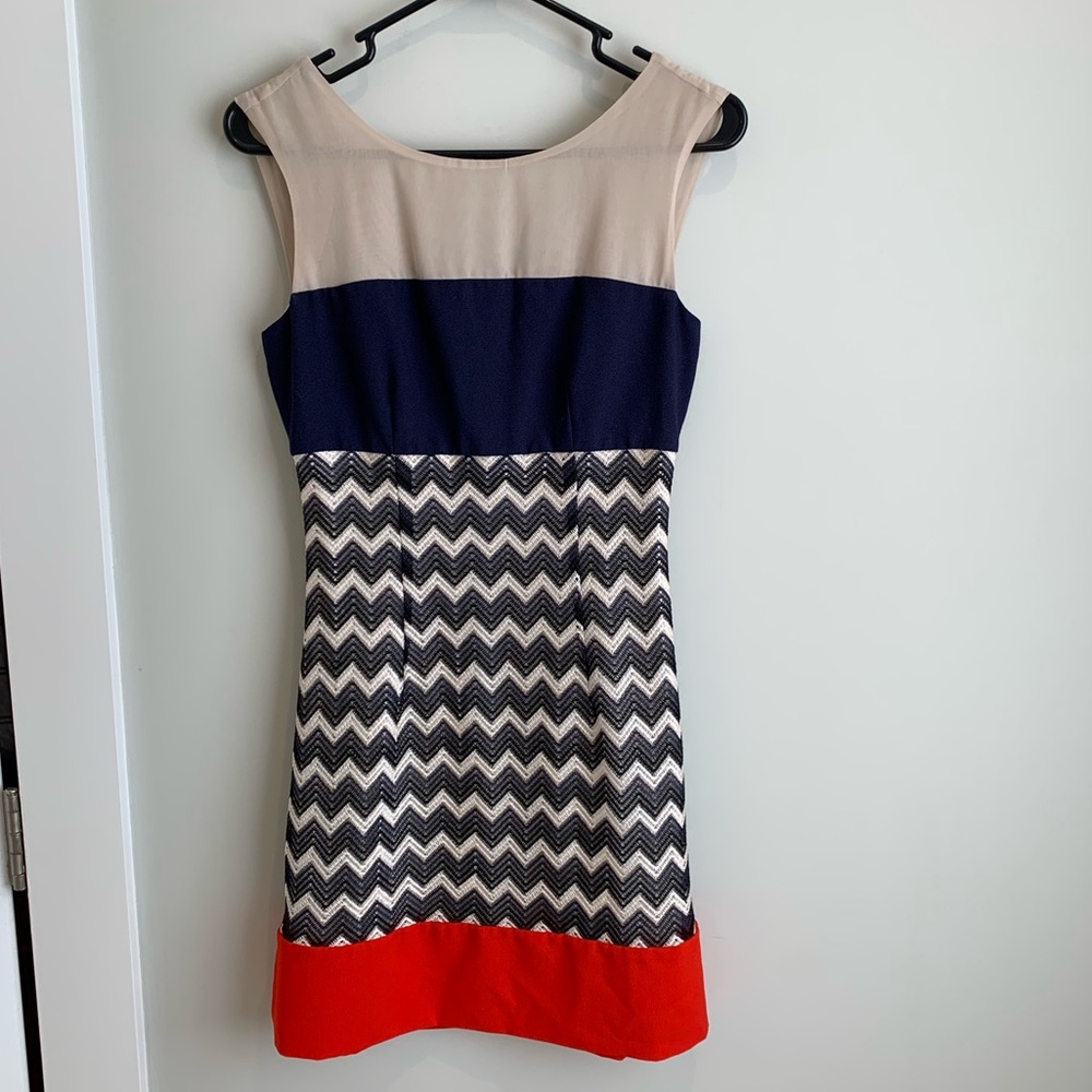 Retro Max & Cleo Minidress size 2 navy and red